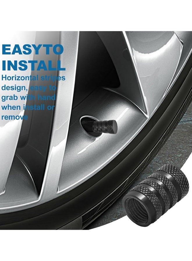 16 PCS Tyre Valve Caps, Black Dust Caps For Car Tyres Tire Valve Stem Caps, Durable Universal Aluminum Tyre Dust Caps Stem Cover For Cars, Bike And Bicycle, Trucks, Motorcycles - Image 4
